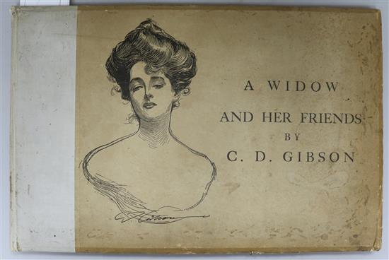 Gibson, Charles Dana - A Widow and her Friends, oblong folio, cloth backed, pictorial boards (discoloured),